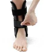 KUDIZE Ankle Stirrup Brace Immobilization Ankle Support, Fracture Support Ankle Support (Black) - Universal