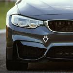 CARIZO Tow Hook Kit (Triangle - Silver Tone) Car Decorations Sticker Car Decor Bumper for Auto Exterior Accessories (Only Decoration) Compatible with Audi A3