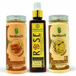 HerbtoniQ Skincare Combo, Sandalwood, Rose WaterToner, Multani Mitti(500ml)