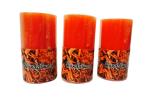 MAHASU Pillar Candles Scented Handpoured Weddings Home Decoration Restaurants Spa Church Smokeless Cotton Wick | Pack of 3 (Sandalwood)