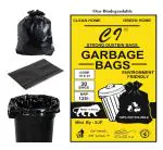 C I - Black Medium Garbage Bags 8 pack of 30 pcs 19 Inch x 21 Inch (Pack of 8) (240 bags)