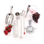 Urban Snackers Silver Stainless Steel Bar Set Pack of 7