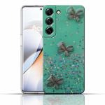 SROCK Back Case Cover for Girls | Sparkle Glitter | Stylish for Ladies Women Back Case Cover for Samsung Galaxy S21 FE (5G)-Green