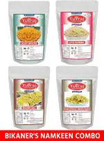 Yuvraj Bhelpuri, Chidwa, Moong Dal, Aloo Bhujia Bikaneri Namkeen 200 g (Pack of 4)