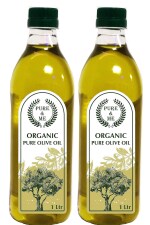 PURE AND ME Pure Olive Oil- Ideal for All Indian Cooking- Suitable for Deep Frying - 1L Pack of 2