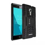 Tarkan Black Rubber Back Case Cover For Alcatel Flash 2