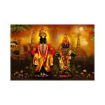 Dharvika Innovations Design 1 Vinyl Vitthal Rukmini Sparkle Coated Poster - 24 X 36 Inch