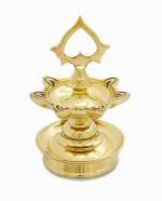 DMI's 7 Faced Traditional Brass Lamandeep (10.8x10.8x17.8cm)
