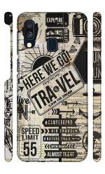 YAPZONE | Designer Back Case Cover for Samsung Galaxy A40 | Here We Go Travel |