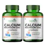Simply Herbal Calcium Magnesium Zinc Vitamin D3 Supplement Tablet for Men & Women With Vitamin B12 Promote Bone Density & Muscle Growth Helps to Fight Bone Loss, 120 Tablets (Pack of 2)