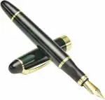 GOLD LEAF JINHAO X450 Luxury Dark Green color, Fountain Pen M Nib New