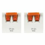 CONA Status 10276 Modular MCB 32A DP -C Type, Pack of 2|32A DP MCB Switch|32 Ampere Double Pole MCB|Electricial Accessories|Master Switch