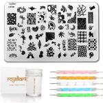 Royalkart Mega Combo Kit Of Nail Art Tools 3D Nail Art Stamping Image Plates