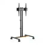 Gadget Wagon Wood Tv Trolley Cart 32 To 65 Inch Led Portable Rolling Wheel Stand Designer