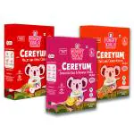 HUNGRY KOALA Cereal Made With Natural Ingridients Millet Apple Ragi Banana Oats & Carrot For Kids To Grow Healthy No Preservative Or Additives Or Maida 400 Grams Pack Of 3