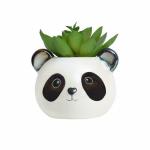 Guuchuu Resin Cute Panda Head Room Planter|Pen Stand|Flower Planter Succulent Pot