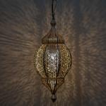 Homesake Moroccan, Hanging Pendant Light (Orb Gold)