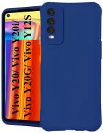 MobiLooks Mobile Accessories for Vivo Y20 BLUE Anti-Shock,Soft Silicone Back Cover 12 x 8 x 3 cm