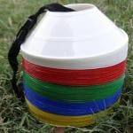 AS Space Marker for Football Training,Agility Training Equipment Plastic Cones, Saucer Cones Marker Space Markers Discs for Football (Multi, 10)