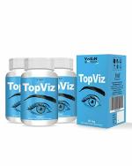 Vokin Biotech TopViz Eye Care Supplement to Improve Vision, Blue Light & Digital Guard (Lutein, Zeaxanthin) - 60 Vegetarian Tablets (Pack of 3)