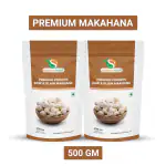 Organic Sapphire Foods 500gm Premium Handpicked Lotus Seeds /Fox Nuts Phool Makhana (Pop / Gorgon Nut Puffed Kernels ) Foxnuts Raw & Plain Makhana | Each Product 250gm | Pack Of 2 |