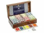 Octavius Assortment of Fine Black & Green Teas in Dark Wood Caddy Gift Box - 120 Teabags ( 240gm )