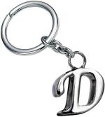 Blue Aura Mismil Silver Metal Alphabet Letter D Keychain Keyring D Key Chain