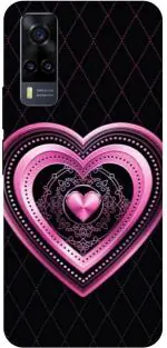 GOLDALPHA Black, Pink Plastic Back Cover For Vivo Y51A
