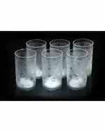 Finner Unbreakable Clear Plastic Glass Set 250 ml (Pack of 6)