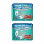 SMILE PAD Rapid Dry Sanitary Pads for Heavy Flow | Quick Dryness Up To 10 Hrs. | Dry Net Top Sheet | 320mm XXL Size Sanitary Napkins with Long Flexi Wings - Combo Pack of 2 (20 Pads)