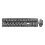 FRONTECH Wired Keyboard and Mouse Combo | Membrane Keys with Retractable Stands