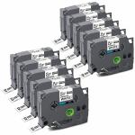 HAIDERY HARDWARE AUTM Unismar Multicolor Compatible Tze-231 Tze231 Tz-231 Tz231 Laminated Tape Length for Brother P Touch Label Makers & Printers US-Tze231 (12mmW 1.2 x 8mL 26.2ft)( Pack of 10)
