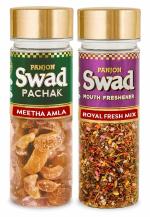Panjon Swad Meetha Amla & Royal Fresh Mix (Mukhwas Mouth Fresheners) 2 Bottles, 235g