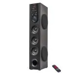 VEmax Verve 90 Watt Multimedia 5.0 Channel Wireless Bluetooth Double Woofer Tower Speaker with Karaoke MIC Support, USB, AUX and FM - 72 cm