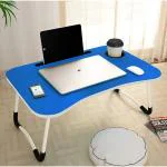 RIVARAJ Foldable Wooden Laptop Bed Tray Table, Multifunction Lap Tablet Desk with Cup Holder - 14