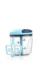 GRECY SKY BLUE Plastic Vegetable Chopper Xl, 5 Ss Blades - 950 ml