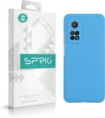 Sprig Liquid Silicone Navy Blue Back Cover For Mi 10T Pro, 10T Pro