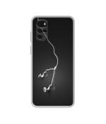 Casotec Headphone Design Printed Silicon Soft TPU Back Case Cover for Motorola Moto G22 4G