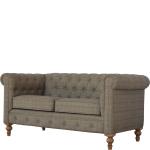 ARTISAN FURNITURE Multi Tweed 2 Seater Chesterfield Sofa 150x80x76 cm.