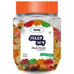 APLENTY Jelly Candy/Jelly Bites/Jelly Beans/Jelly Cubes | 400gm | Pure Veg No Gelatin | Multicolour Fruit Flavour Sugar Coated Jelly Candies 400G