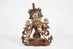 Arihant Craft Goddess White Tara Idol Hand Work Showpiece - 27.5 cm ( Brass, Red, Green )