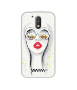 Casotec Girl Design Printed Silicon Soft TPU Back Case Cover for Motorola Moto G4 Plus