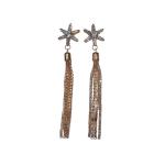 Priyansh Enterprise Handmade Gold D2 Crystal Ad Earrings For Parties, Festivals For Women