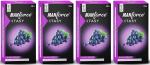 Manforce Xtasy Black Grapes Flavoured Condoms for Men ,10 Pcs x Pack of 4