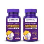 Siddhayu (By Baidyanath) Turmeric Advance Nano Curcumin with Bioperine, 30 Tablets (Pack of 2)