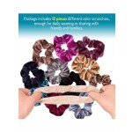 MAYAKSH 12pes Velvet Hair Scrunchies For Women & Girl