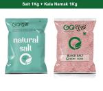 Goshudh Kala Namak 1Kg & White Salt 1Kg Combo Pack 2000g