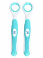 Mee Mee Tender Round Tongue Cleaner With Non-Slip Handle For Babies (Pack of 2) Multicolor