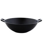 Trilonium Cast Iron Kadhai| Sleek| 24 cms| Capacity - 2.2 Litres | 2 Kgs | Induction Compatible