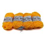 CLOUDED HOBBIES Feather Soft Knitting Yarn Wool for Knitting, Hand Knitting Art Craft, Sweater Scarves Hats and Dresses Fingering Crochet Hook Yarn (Minion Yellow)